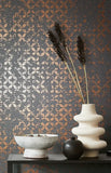 35119 Circles Graphic Anthracite Wallpaper