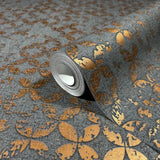 35119 Circles Graphic Anthracite Wallpaper