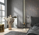 35146 Concrete Look Industrial Anthracite Wallpaper