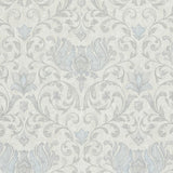 35147 Industrial Floral Beige Gray Wallpaper 