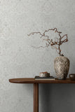 35148 Industrial Floral Gray White Wallpaper