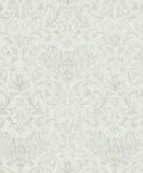 35148 Industrial Floral Gray White Wallpaper