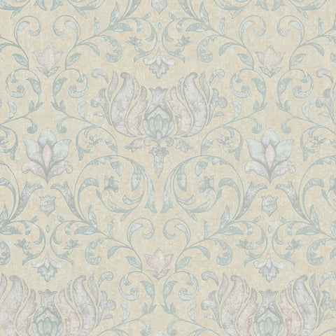 35151 Nature Romantic Floral Beige Wallpaper 