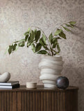 35152 Nature Romantic Floral Beige Gray Wallpaper 
