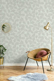 35782 Boho Floral Beige Grey Wallpaper 
