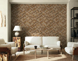 35790 Boho Wood Look Brown Beige Wallpaper
