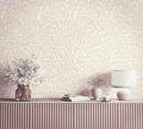 35795 Boho Floral Beige Wallpaper