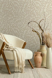 35796 Boho Floral Beige Brown Wallpaper