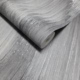 35804 Abstract diamond streaks geo matte ash gray silver metallic textured wallpaper