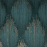 35806 Abstract diamond streaks geo dark green teal gold metallic textured wallpaper 3D
