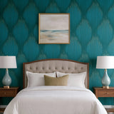 35806 Abstract diamond streaks geo dark green teal gold metallic textured wallpaper 3D
