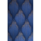 35808 Abstract diamond streaks geometric royal blue gold metallic textured wallpaper
