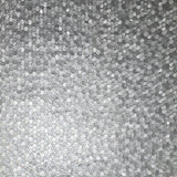 35814 Little Hexagon tile pattern silver gray metallic foil textured wallpaper modern