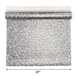 35814 Little Hexagon tile pattern silver gray metallic foil textured wallpaper modern