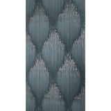 35888 Crystal diamonds strass embossed streaks dark green teal gold textured wallpaper
