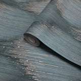 35888 Crystal diamonds strass embossed streaks dark green teal gold textured wallpaper
