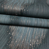 35888 Crystal diamonds strass embossed streaks dark green teal gold textured wallpaper