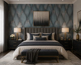 35888 Crystal diamonds strass embossed streaks dark green teal gold textured wallpaper