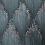 35888 Crystal diamonds strass embossed streaks dark green teal gold textured wallpaper
