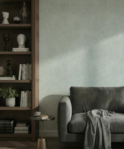 36423 Whisper Uni Plaster finish Green Wallpaper 