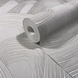 36427 Whisper Graphically Geometric Gray Wallpaper 