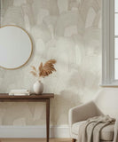 36428 Whisper Graphically Geometric Beige Wallpaper