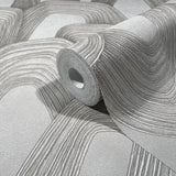36429 Whisper Graphically Geometric Beige Grey Wallpaper 