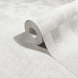 36451 Whisper Graphically Geometric Beige White Wallpaper