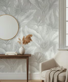 36463 Whisper Nature Floral Grey Wallpaper