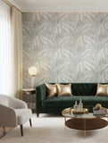 36463 Whisper Nature Floral Grey Wallpaper