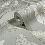 36464 Whisper Nature Floral Beige Grey Wallpaper
