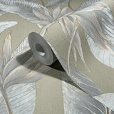36465 Whisper Nature Floral Beige Grey Wallpaper