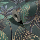36466 Whisper Nature Floral Blue Green Wallpaper 