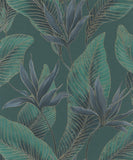 36466 Whisper Nature Floral Blue Green Wallpaper 