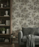 36496 Whisper Nature Floral Beige Brown Grey Wallpaper