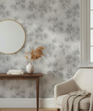 36497 Whisper Nature Floral Grey Wallpaper
