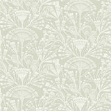 366011 Zorah Mint Botanical Wallpaper