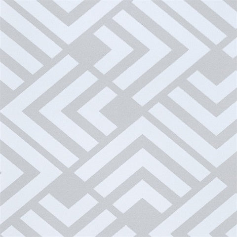 366044 Zig Grey Geometric Wallpaper