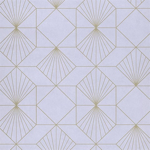 366070 Halcyon Lilac Geometric Wallpaper