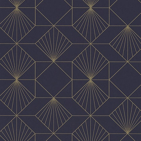 366072 Halcyon Plum Geometric Wallpaper