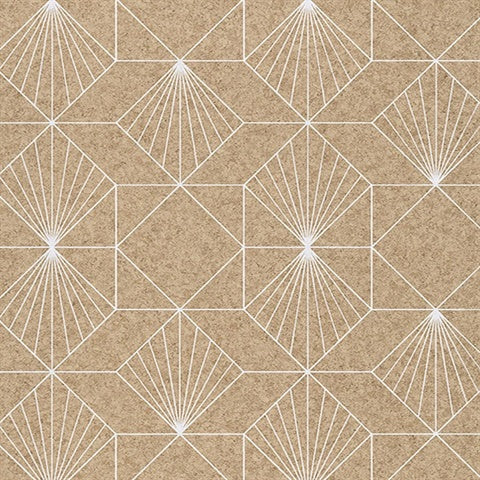 366081 Halcyon Neutral Geometric Wallpaper