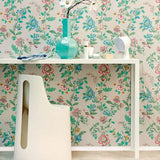 375060 Pip Studio 4 Abstract Flowers Birds Wallpaper