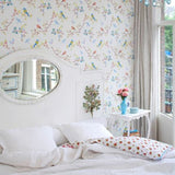 375080 Pip Studio 4 Abstract Flowers Birds Wallpaper