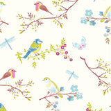 375080 Pip Studio 4 Abstract Flowers Birds Wallpaper
