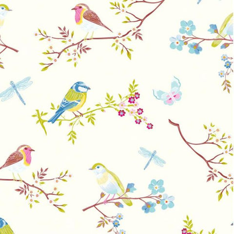 375080 Pip Studio 4 Abstract Flowers Birds Wallpaper