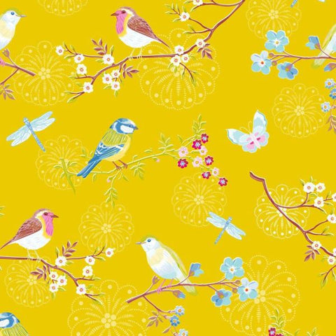 375083 Pip Studio 4 Abstract Flowers Birds Wallpaper 