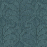 376003 Vallon Teal Damask Wallpaper