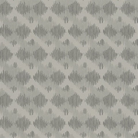 376033 Bechar Grey Geometric Wallpaper