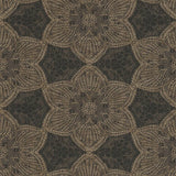 376050 Seychelles Brown Medallion Wallpaper