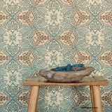 376052 Seychelles Teal Medallion Wallpaper